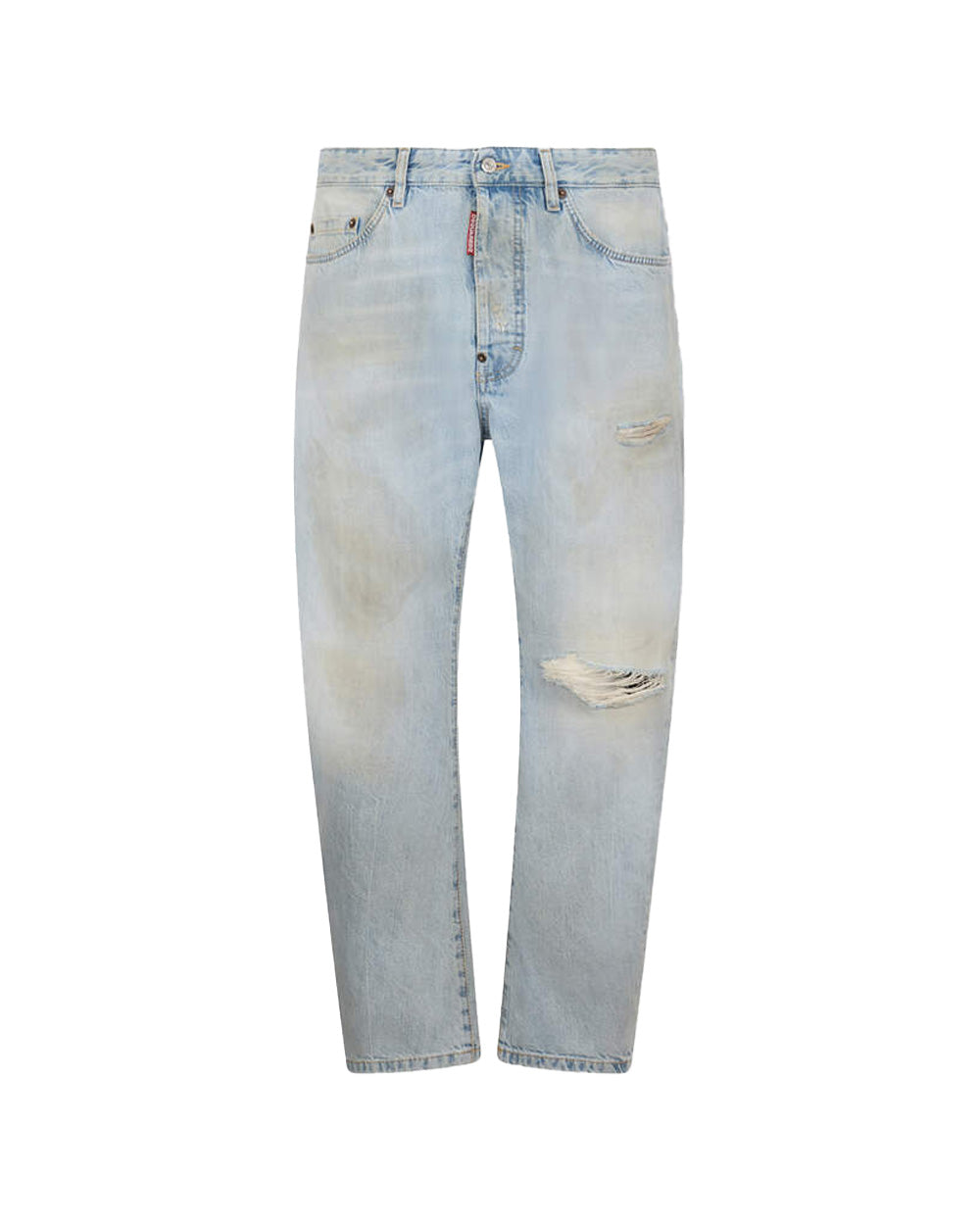 DSQUARED2 Jeans DSQUARED2 uomo Bro lavaggio chiaro L.A S74LB1876D30011 Denim cotone stretch bottoni cinque tasche vintage S74LB1876D30011 470 