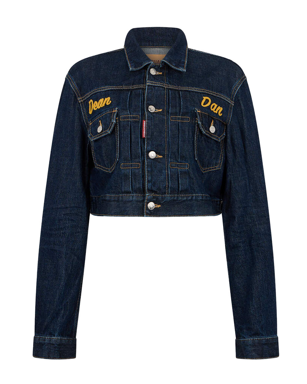 DSQUARED2 Giacca DSQUARED2 donna Boxy Fit S75AM1159S30833 Blu denim cotone collo  a camicia bottoni taschini S75AM1159S30833 470 