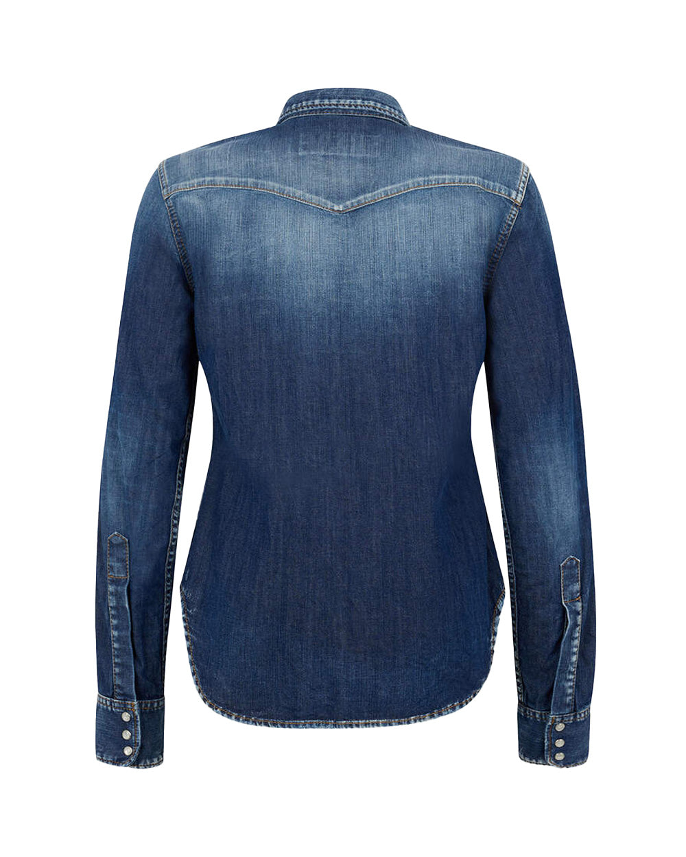 DSQUARED2 Camicia DSQUARED2 donna Basic Western S75DL0954S30341 Blu denim di cotone effetto vintage stile western S75DL0954S30341 470 