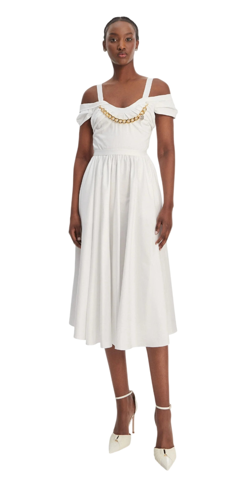 ELISABETTA FRANCHI Abito Elisabetta Franchi donna AB92161E2100 Daily Bianco<BR/> AB92161E2 100 