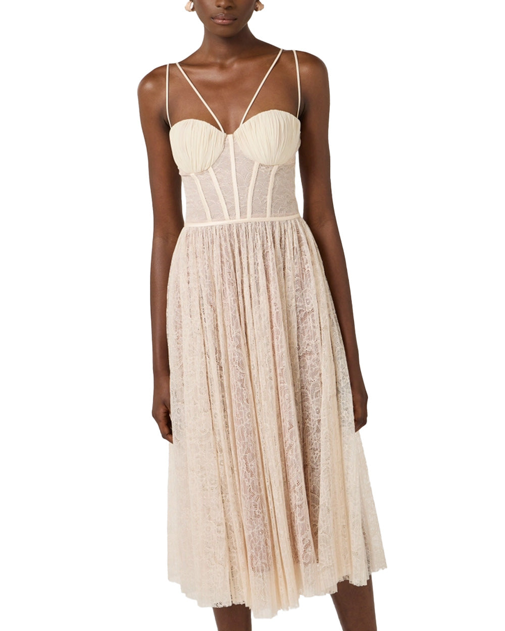 ELISABETTA FRANCHI Abito ELISABETTA FRANCHI donna AB97162E2 Burro pizzo bustier disegni floreali AB97162E2 EG9 