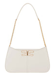 Elisabetta Franchi BS93A61E2360 Women's Ivory Shoulder Bag
