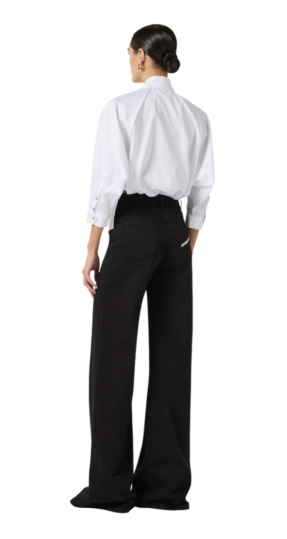 ELISABETTA FRANCHI Camicia Elisabetta Franchi donna CA15561E2221 Bianco Nero<BR/> CA15561E2 221 