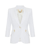 Elisabetta Franchi Women's Jacket GI21561E2360 Ivory