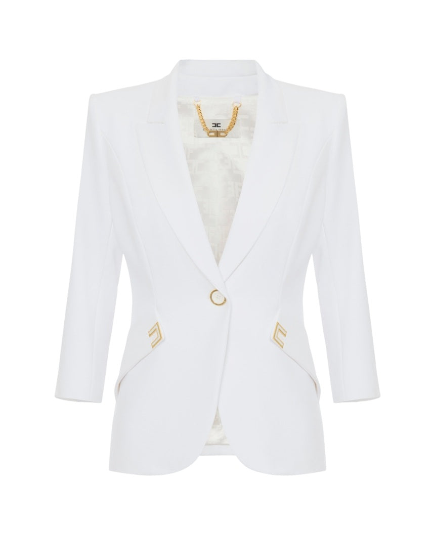 ELISABETTA FRANCHI Giacca Elisabetta Franchi donna GI21561E2360 Avorio<BR/> GI21561E2 360 