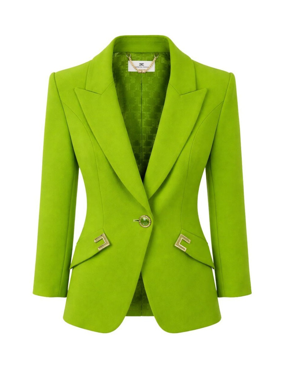 ELISABETTA FRANCHI Giacca Elisabetta Franchi donna GI21561E2EV3 Aloe <BR/> GI21561E2 EV3 