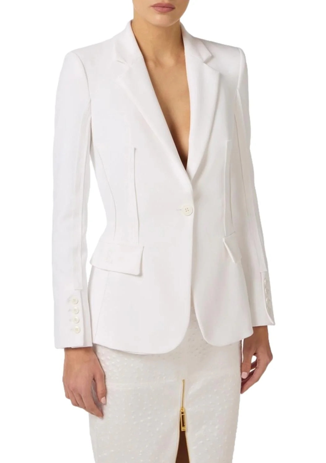 ELISABETTA FRANCHI Giacca Elisabetta Franchi donna GI21661E2360 Avorio<BR/> GI21661E2 360 