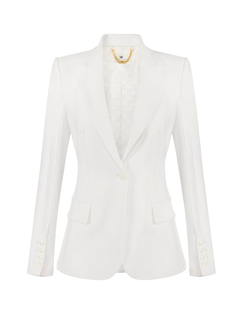 ELISABETTA FRANCHI Giacca Elisabetta Franchi donna GI21661E2360 Avorio<BR/> GI21661E2 360 