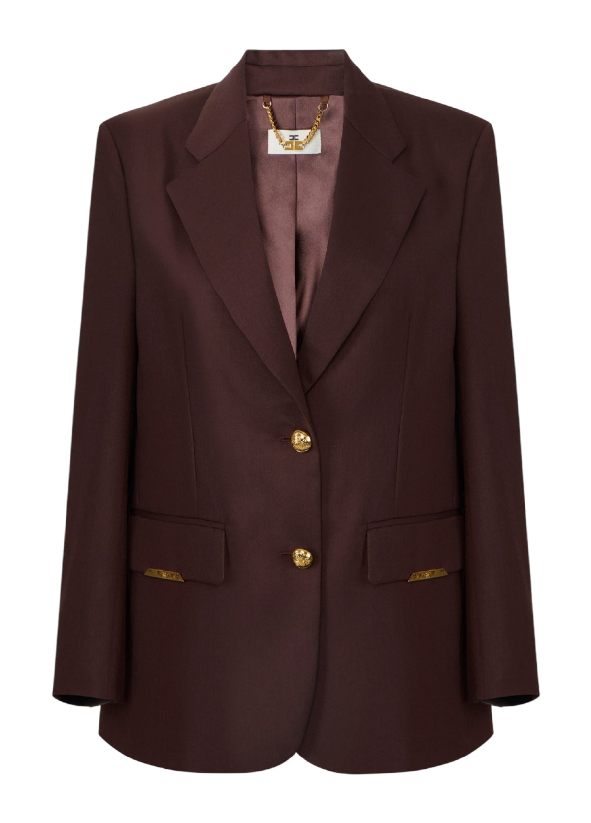 ELISABETTA FRANCHI Giacca Elisabetta Franchi donna GI23962E2644 Main Collection Cacao<BR/> GI23962E2 644 