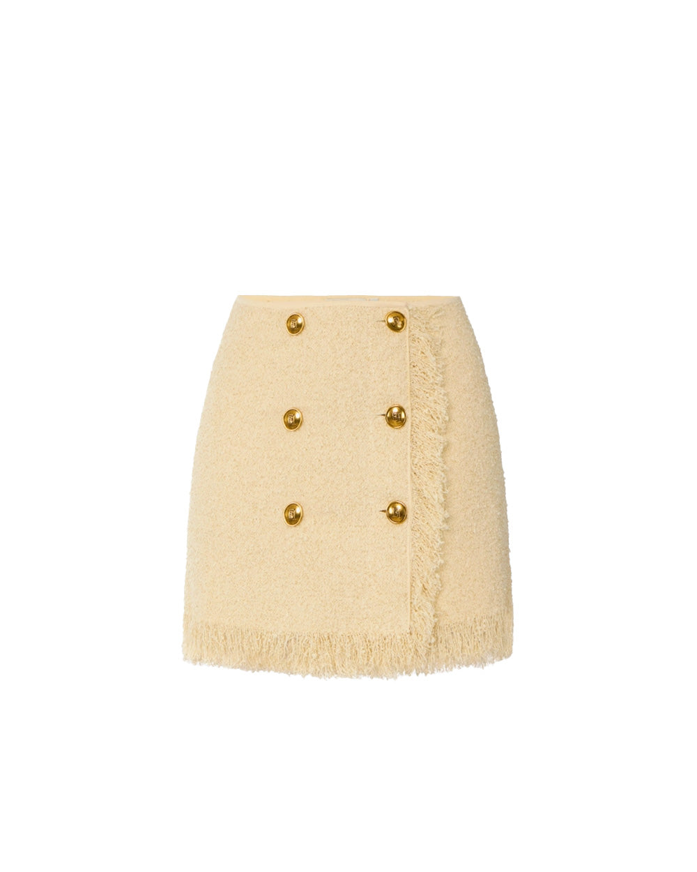 ELISABETTA FRANCHI Gonna ELISABETTA FRANCHI donna GK32R62E2 Burro aderente corta bouclè frange<BR/> GK32R62E2 FF5 