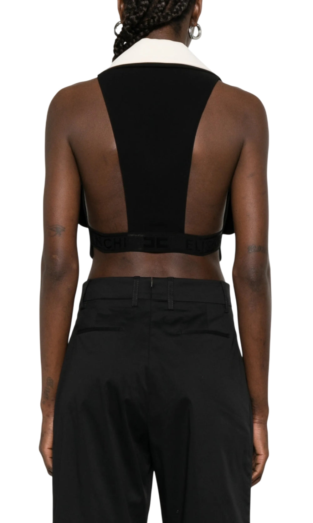 ELISABETTA FRANCHI Gilet Elisabetta Franchi donna GL00161E2685 Main Collection Nero Burro<BR/> GL00161E2 685 