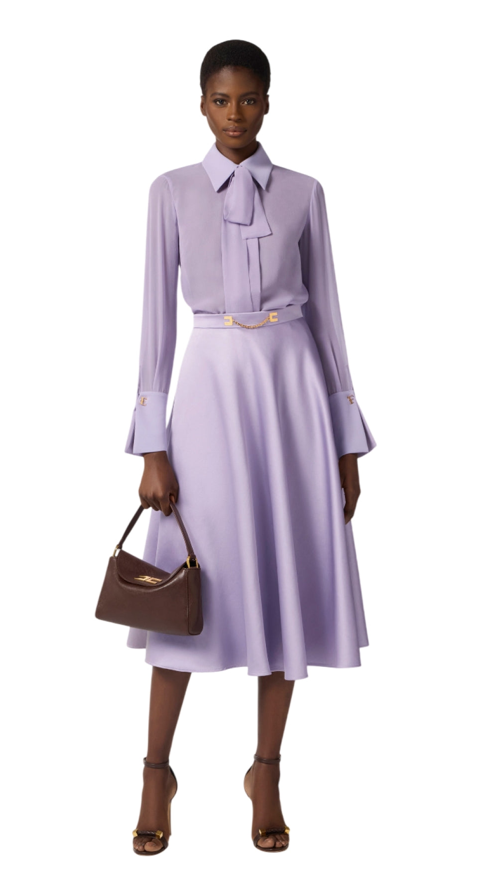 ELISABETTA FRANCHI Gonna Elisabetta Franchi donna GO15661E2EV7 Lilla<BR/> GO15661E2 EV7 