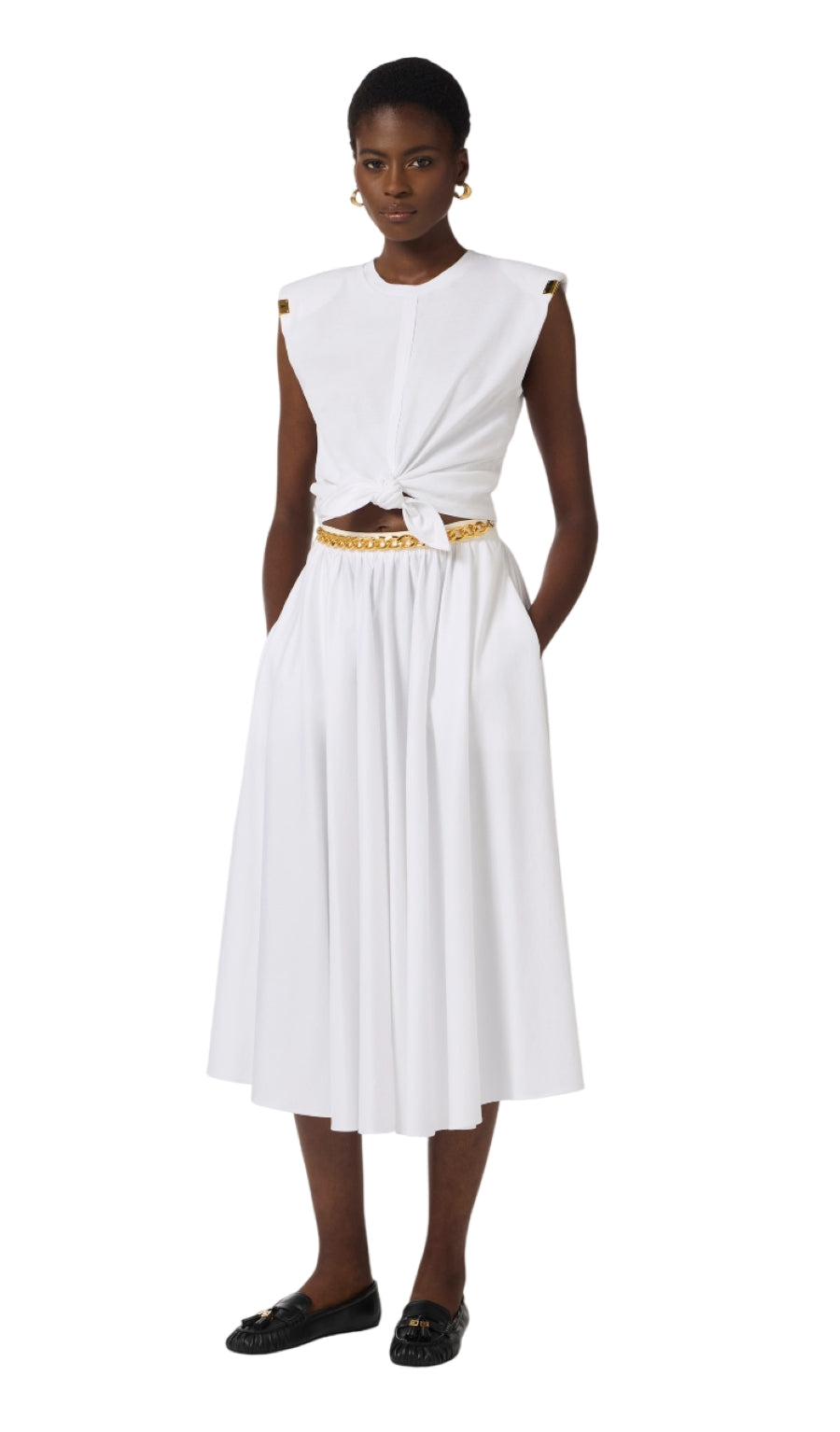 ELISABETTA FRANCHI Maglia Elisabetta Franchi donna MA01161E2270 Gesso<BR/> MA01161E2 270 