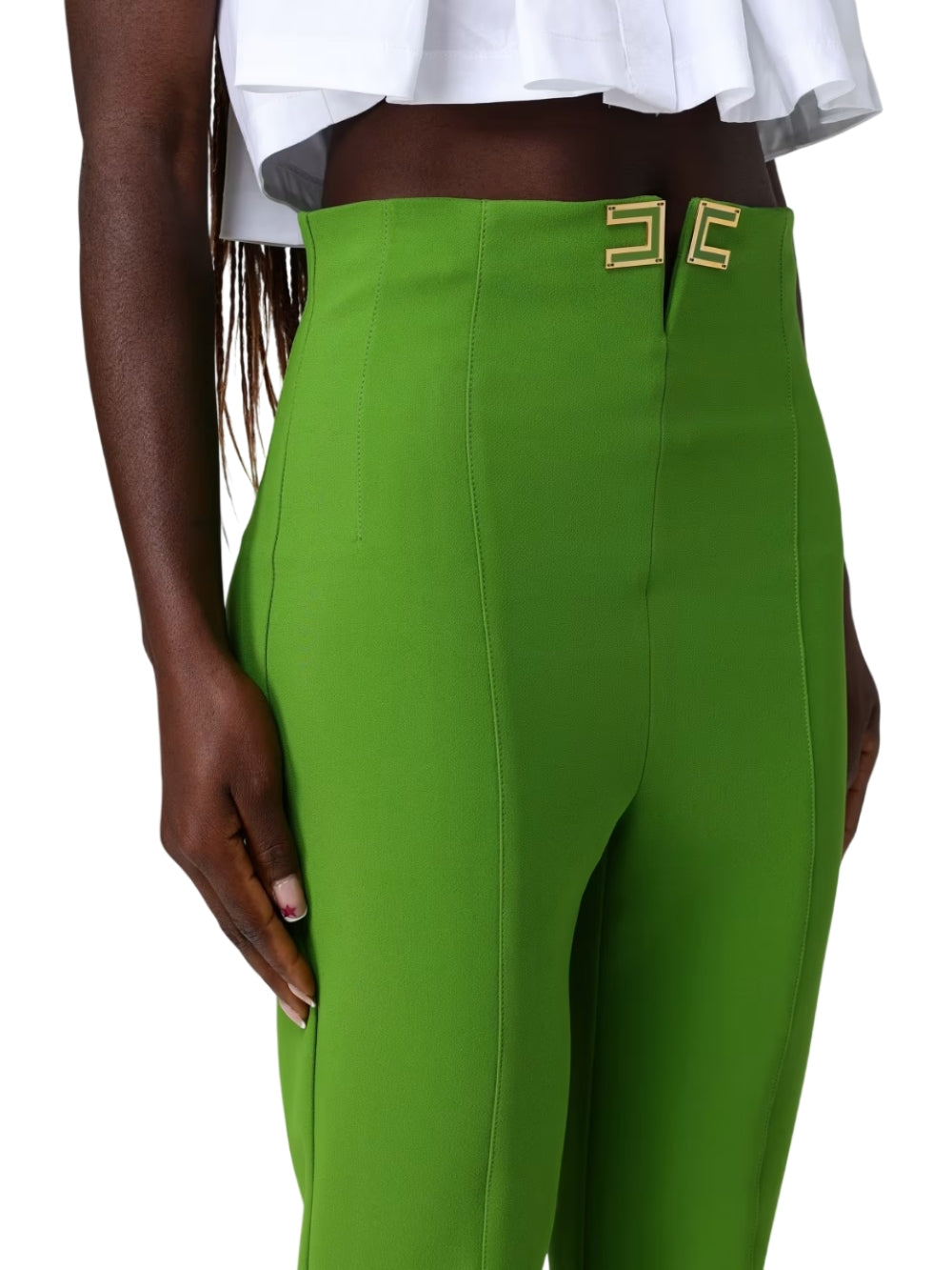 ELISABETTA FRANCHI Pantalone Elisabetta Franchi donna PA16361E2EV3 Main Collection Aloe<BR/> PA16361E2 EV3 