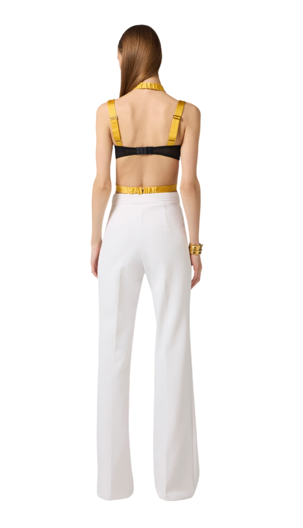 ELISABETTA FRANCHI Pantalone Elisabetta Franchi donna PA17161E2360 Essential Collection Avorio<BR/> PA17161E2 360 