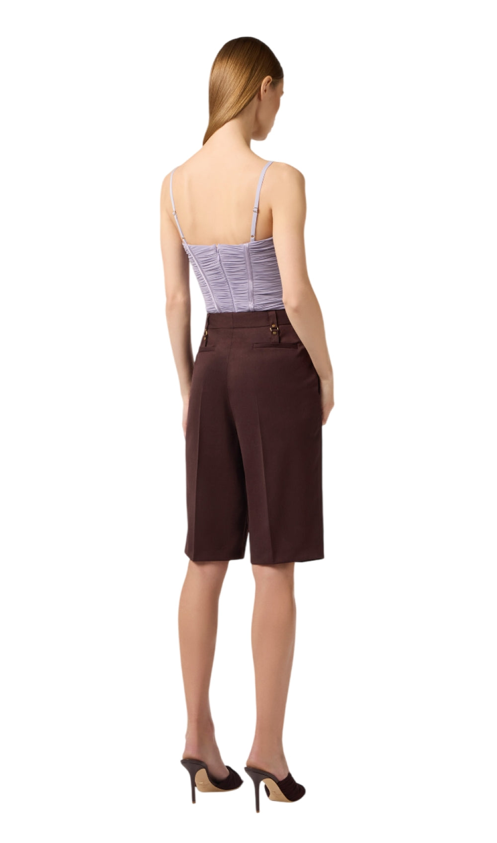 ELISABETTA FRANCHI Pantalone Elisabetta Franchi donna PA18162E2644 Main Collection Cacao<BR/> PA18162E2 644 