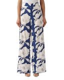Pantalone Giada Curti donna P189S03 blu bianco