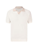 Polo GRAN SASSO uomo 5716518045 Bianca skipper maglia collo contrasto
