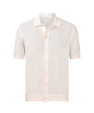 Gran Sasso Men's Shirt 5718020611 006 Fresh Cotton Perforated Knit Cream
