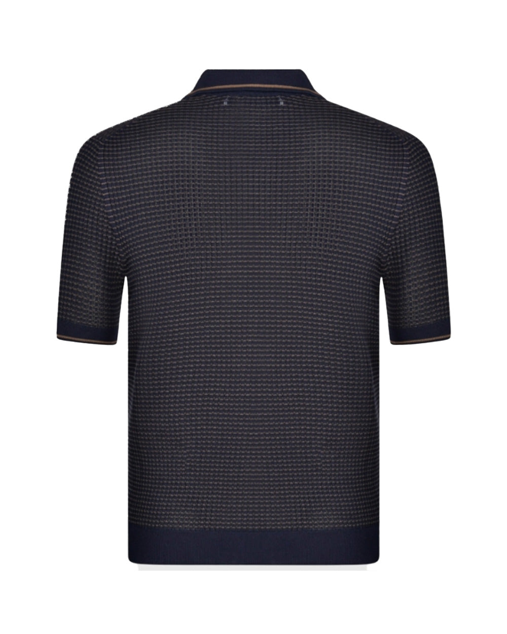 GRAN SASSO Polo GRAN SASSO uomo 5719120650 Blu lavorazione traforata bicolor regular fit<BR/> 5719120650 598 