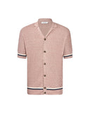 Camicia GRAN SASSO uomo 5719418671 Mattone lino cotone collo bowling regular fit
