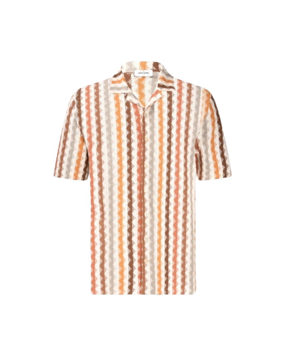 GRAN SASSO Camicia GRAN SASSO uomo 6019965100 Fantasia cotone maniche corte etnica 6019965100 350 
