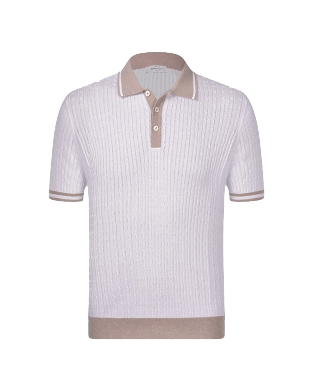 GRAN SASSO Polo GRAN SASSO uomo 5711320625 Bianca lavorazione a trecce regular fi cotone 5711320625 002 