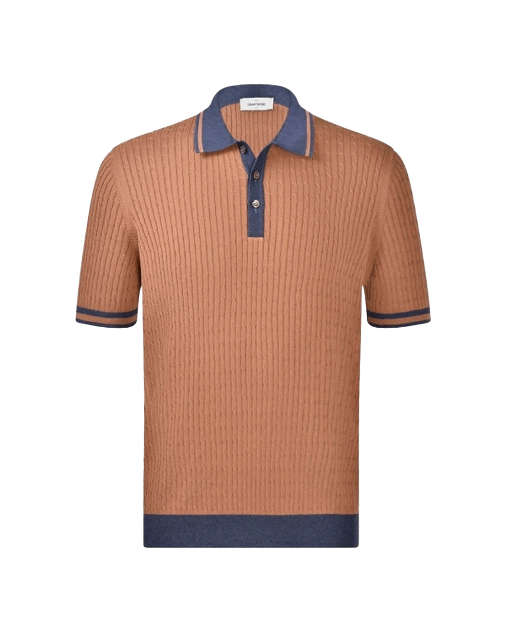 GRAN SASSO Polo GRAN SASSO uomo 5711320625 Arancione lavorazione a trecce regular fi cotone 5711320625 168 
