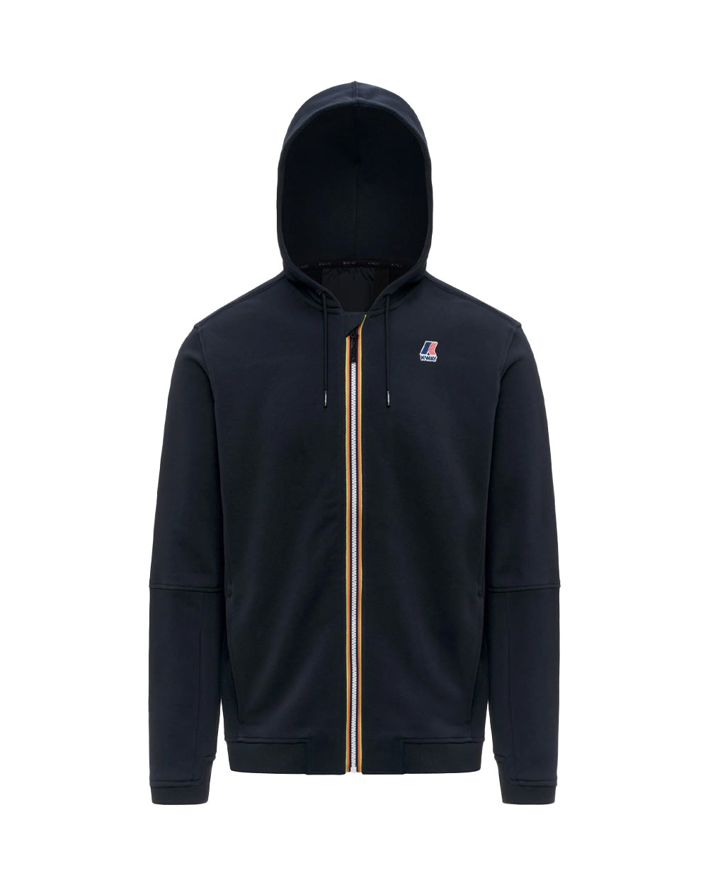 K-WAY Felpa K-WAY uomo K1126HW PROSPER POLY COTTON Blu cotone cappuccio coulisse zip K1126HW K89 