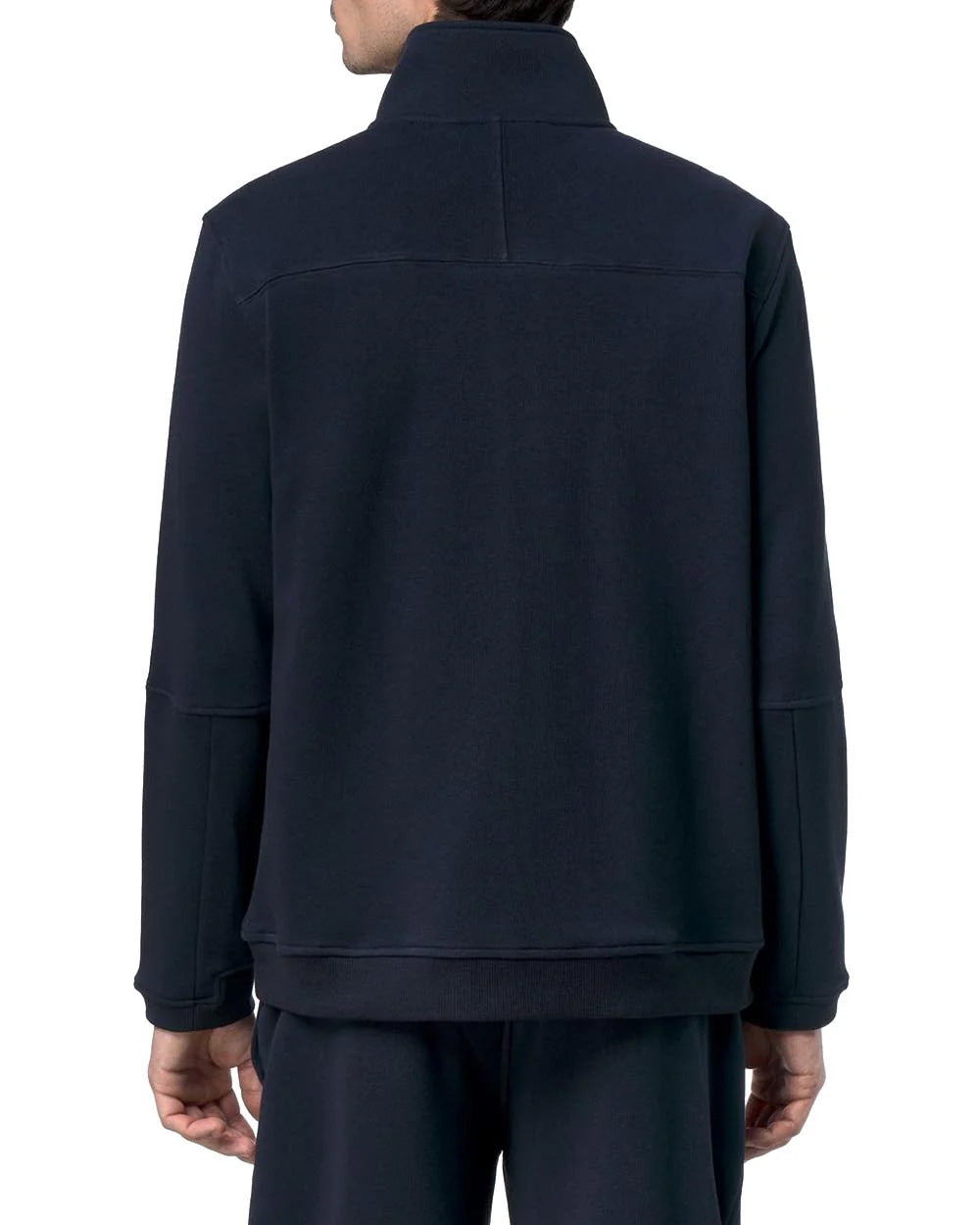K-WAY Felpa K-WAY uomo K1126IW PEPIN POLY COTTON Blu collo alto full zip tasche vestibilità regolare K1126IW K89 
