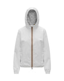 Giubbino K-WAY donna K21346W LIL 2.0 STRETCH DOT Bianco impermeabile antivento idrorepellente traspirante