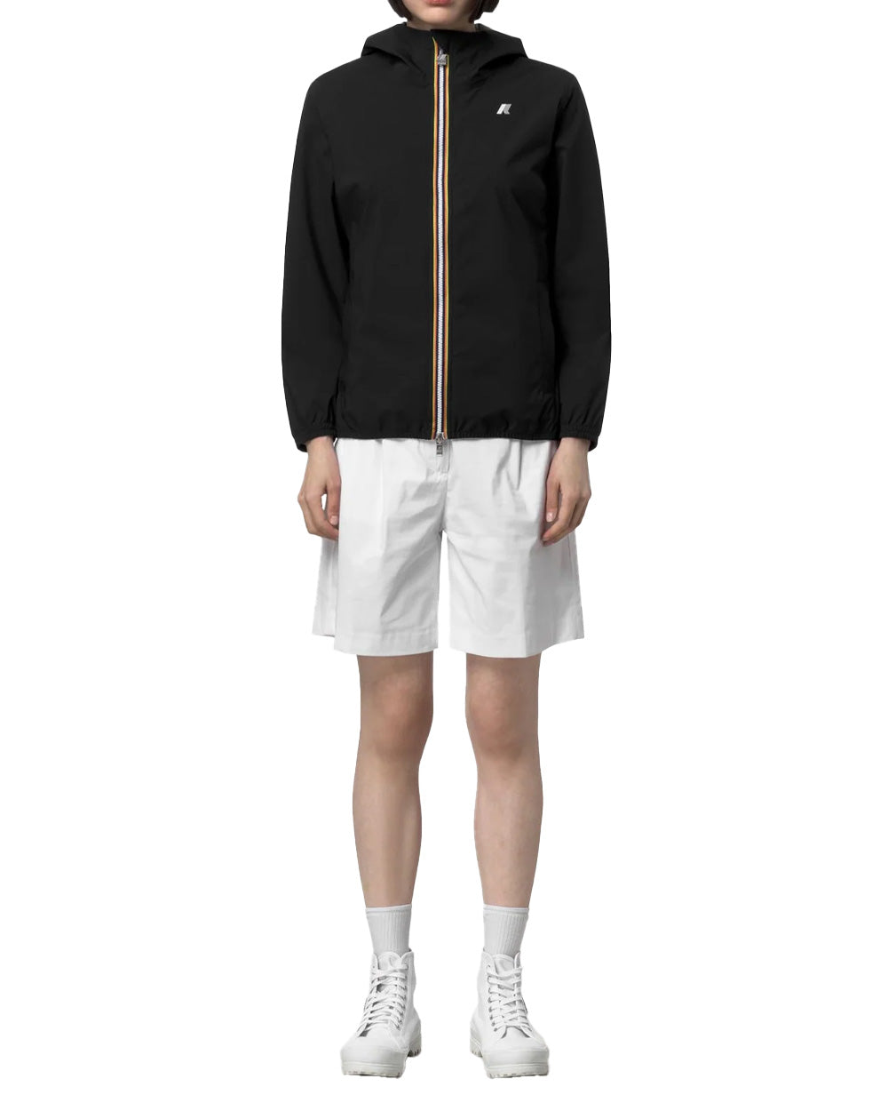 K-WAY Giubbino K-WAY donna K21346W LIL 2.0 STRETCH DOT Nero impermeabile antivento idrorepellente traspirante K21346W USY 