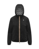 K-WAY Women's K21346W LIL 2.0 STRETCH DOT Black Waterproof Windproof Water-Repellent Breathable Jacket