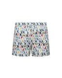 Men's K-WAY swimsuit K2158GW HAZEL GRAPHIC BEACH Pattern briefs drawstring waist pockets