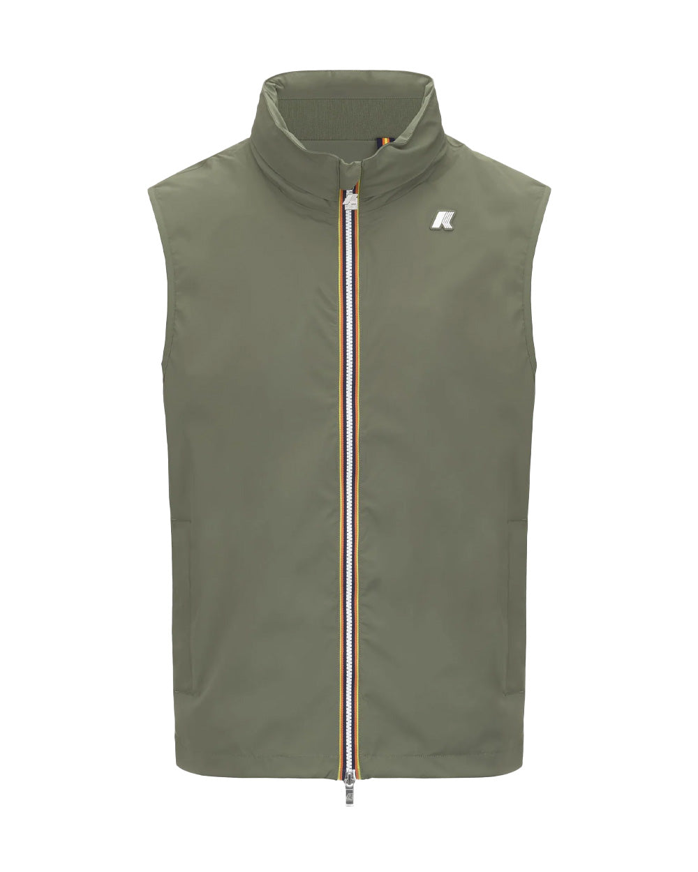 K-WAY Smanicato K-WAY uomo K3123TW VALEN STRETCH NYLON JERSEY Verde antivento impermeabile collo a costine K3123TW V15 