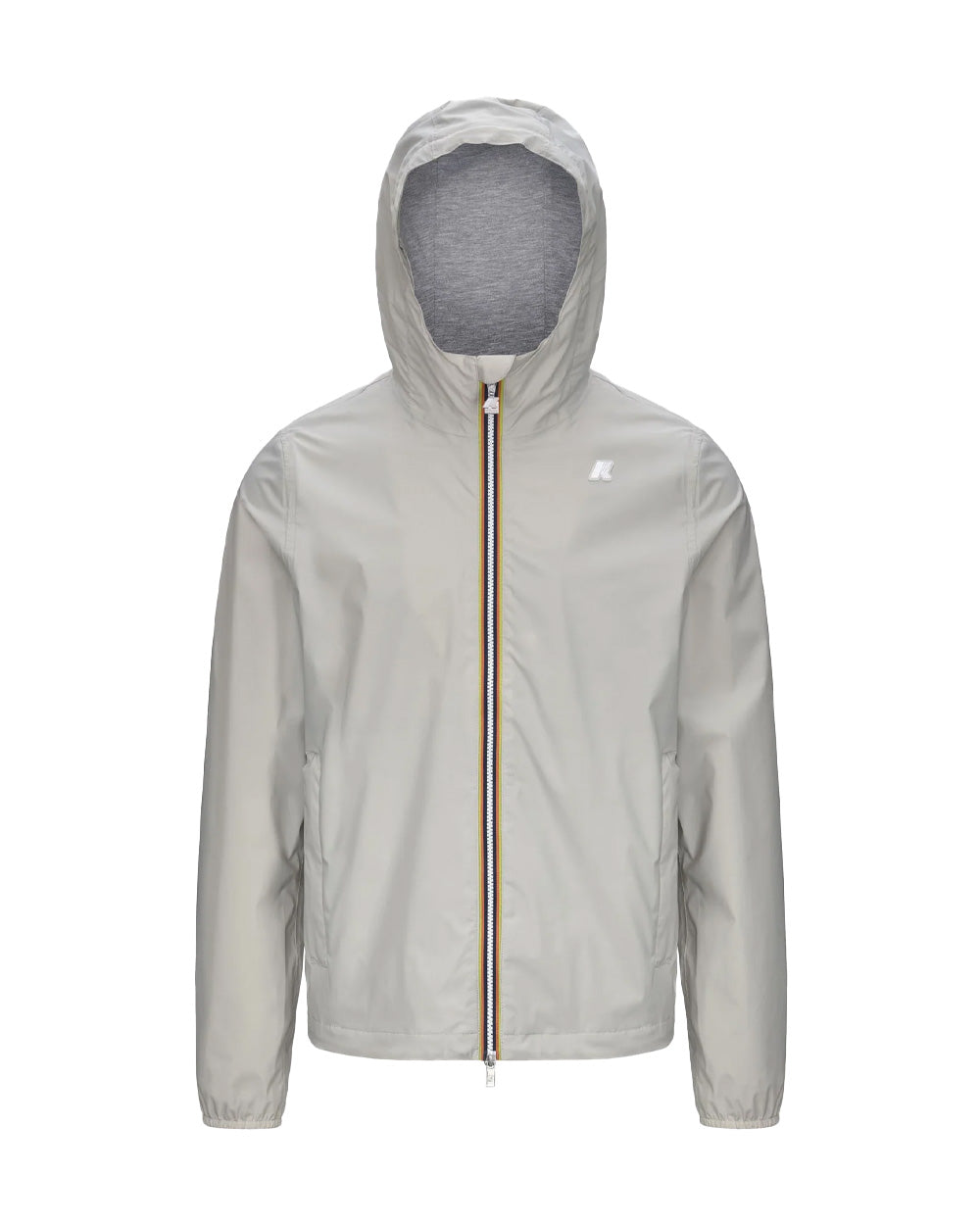 K-WAY Giubbino K-WAY uomo K3123UW JACK STRETCH NYLON JERSEY Beige impermeabile antivento cappuccio zip K3123UW 634 