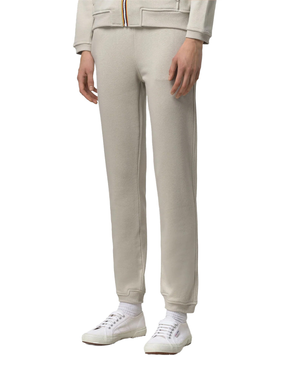 K-WAY Pantalone K-WAY donna K3134EW PHILBERT POLY COTTON Beige coulisse costine tasche logo K3134EW 634 