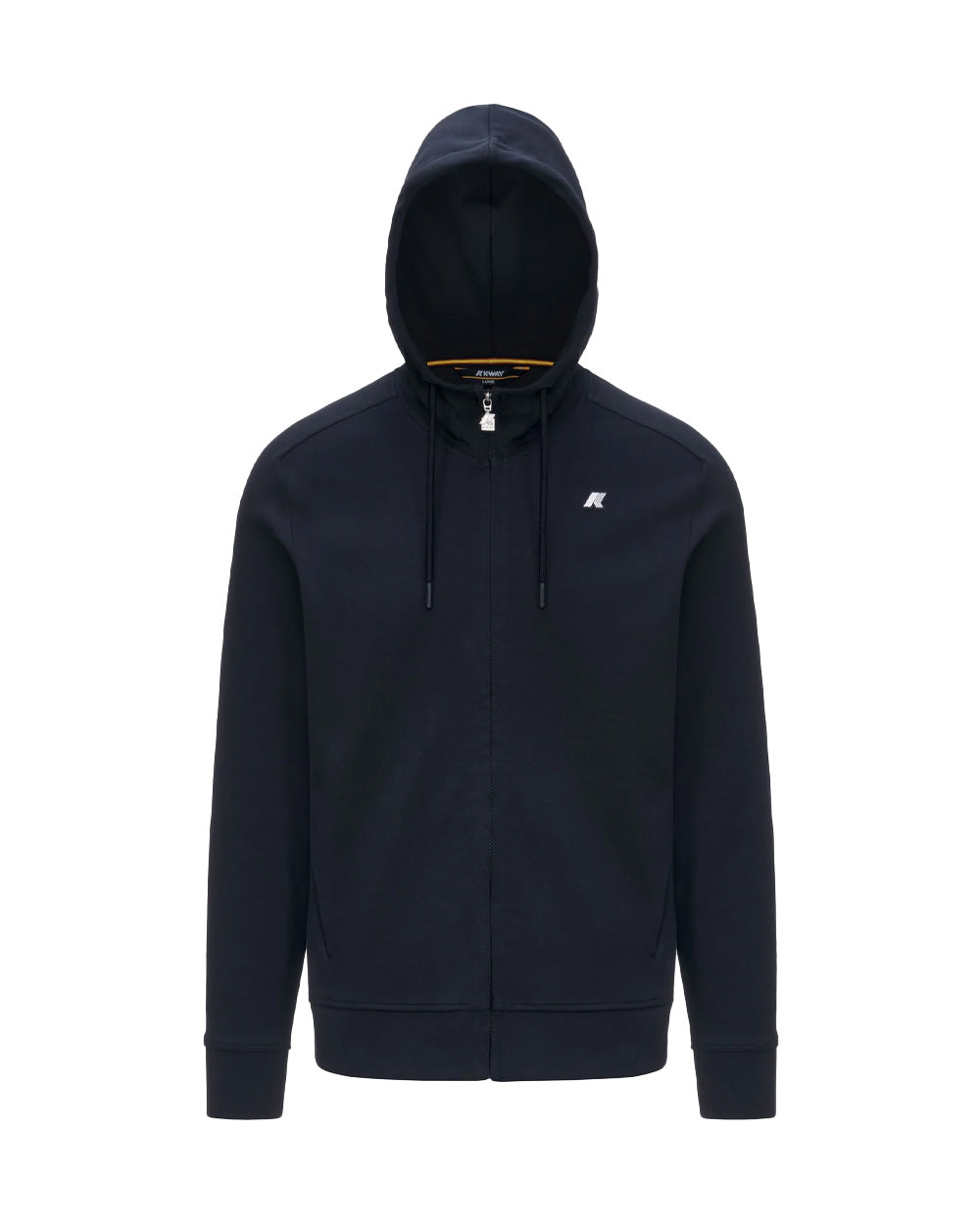 K-WAY Felpa K-WAY uomo K31367W ANTON INTERLOCK Blu coulisse cappuccio zip fitting regolare logo K31367W K89 