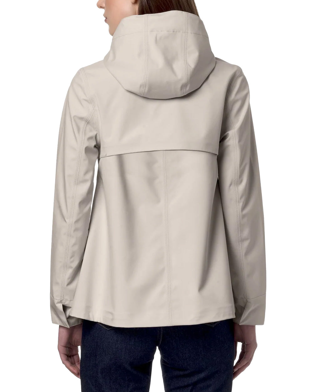 K-WAY Giubbino K-WAY donna K3137GW MADALINA BONDED JERSEY Beige poliestere cappuccio zip tasche linea svasata fitting regolare K3137GW 634 