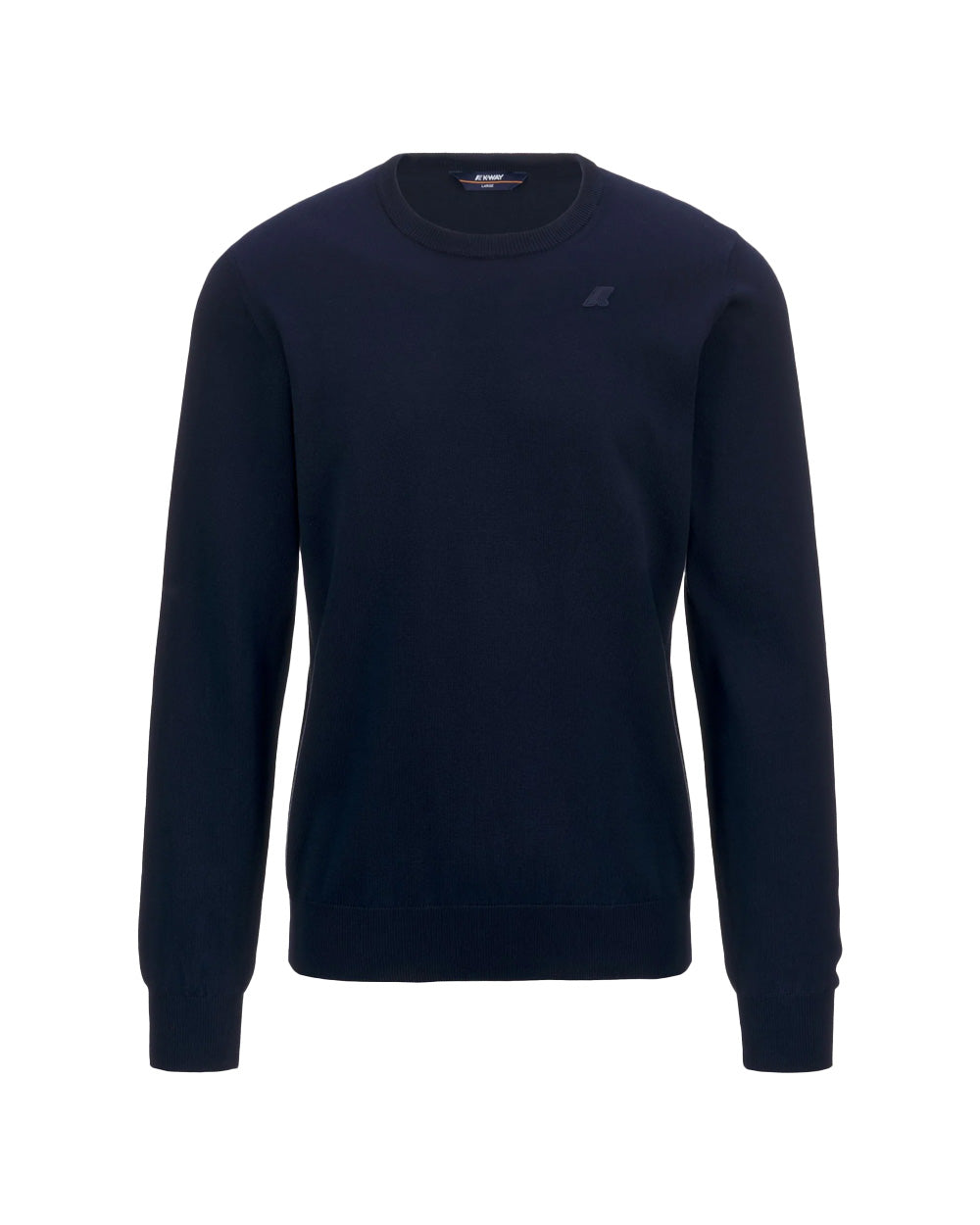 K-WAY Maglia K-WAY uomo K4122YW SEBASTIEN COTTON PS Blu rasata cotone girocollo logo K4122YW K89 
