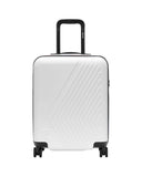 Trolley K-WAY unisex K4125ZW EUDOXIE LOGO Bianco rigido tasca ruote girevoli