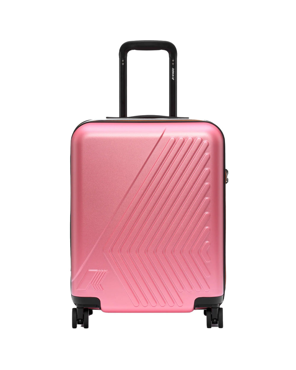 K-WAY Trolley K-WAY unisex K4125ZW EUDOXIE LOGO Rosa rigido tasca ruote girevoli K4125ZW Q28 