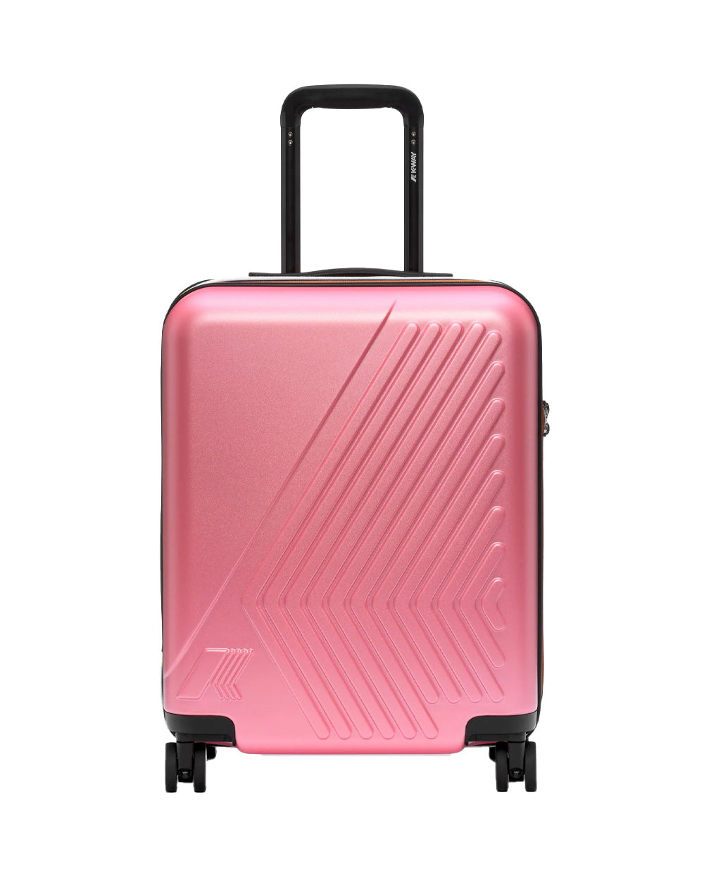 K-WAY Trolley K-WAY unisex K4125ZW EUDOXIE LOGO Rosa rigido tasca ruote girevoli K4125ZW Q28 