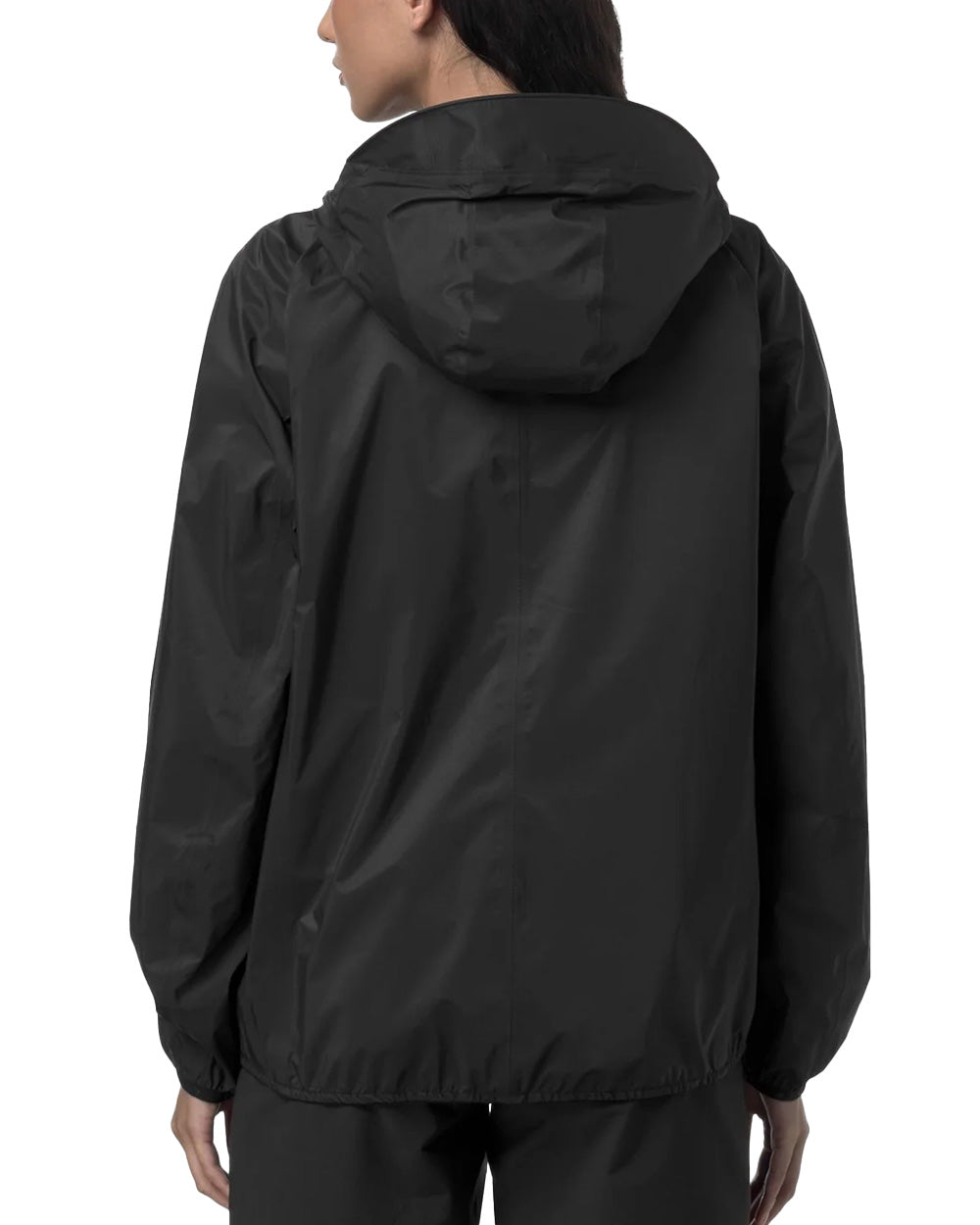 K-WAY Giubbino K-WAY unisex K5122MW ROCHE Nero impermeabile tasche logo cappuccio K5122MW USY 