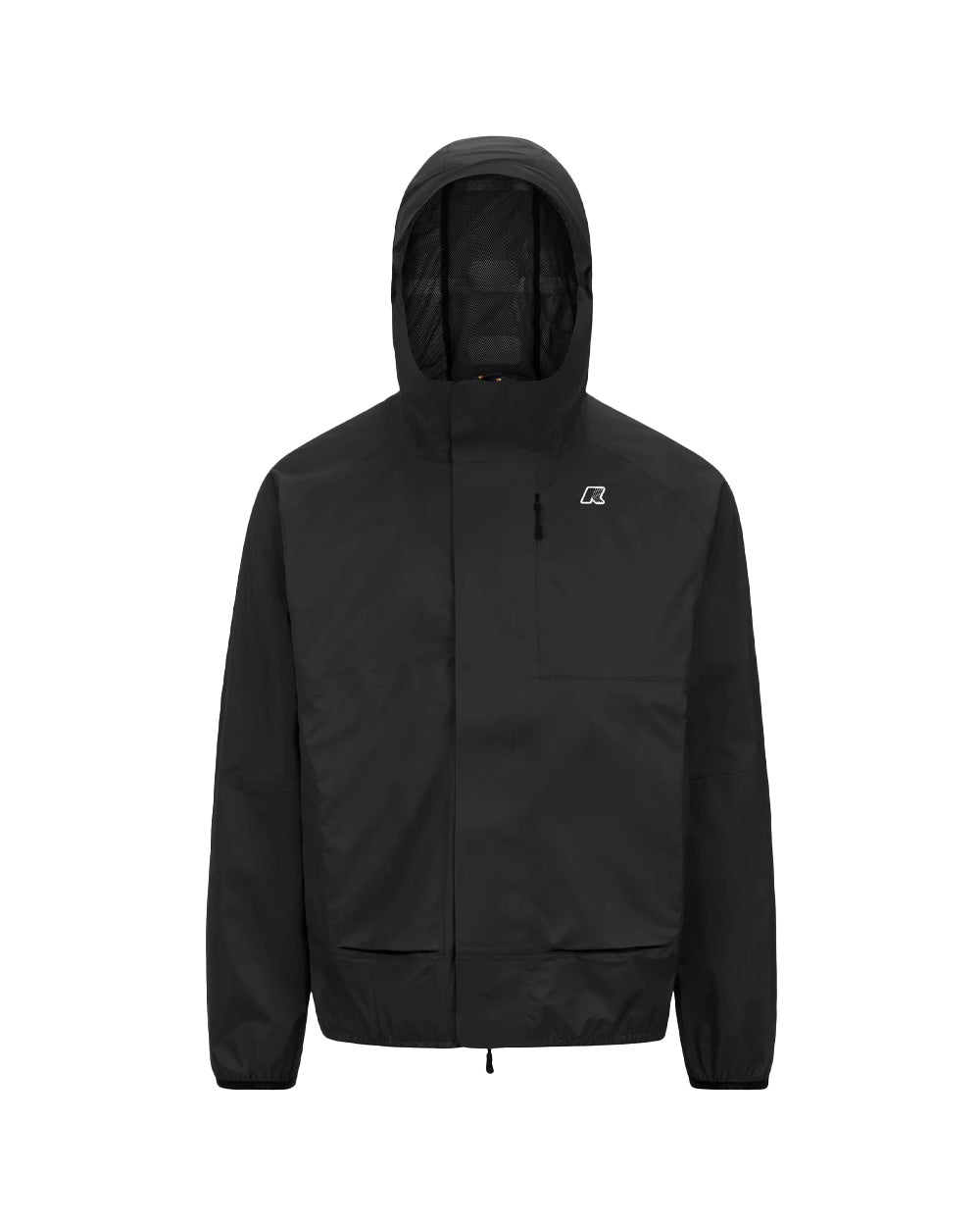 K-WAY Giubbino K-WAY unisex K5122MW ROCHE Nero impermeabile tasche logo cappuccio K5122MW USY 