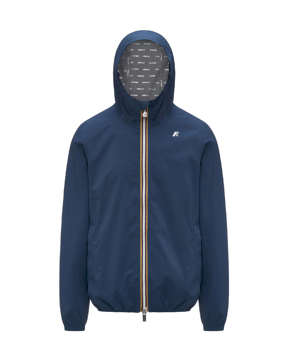 K-WAY Giubbino K-WAY uomo K5127QW JACK STRETCH DOT Bluette cuciture cappuccio zip tasche slim K5127QW B67 