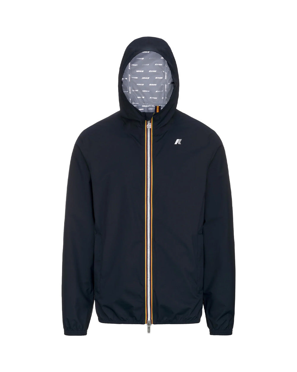 K-WAY Giubbino K-WAY uomo K5127QW JACK STRETCH DOT Blu cuciture cappuccio zip tasche slim K5127QW K89 