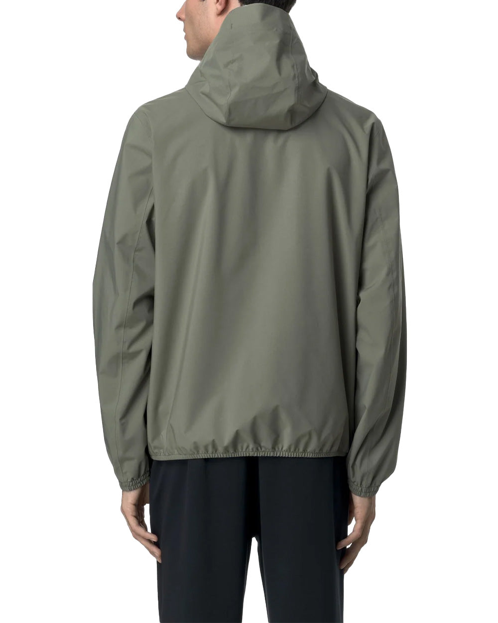 K-WAY Giubbino K-WAY uomo K5127QW JACK STRETCH DOT Verde slim cappuccio logo zip tasche K5127QW V15 