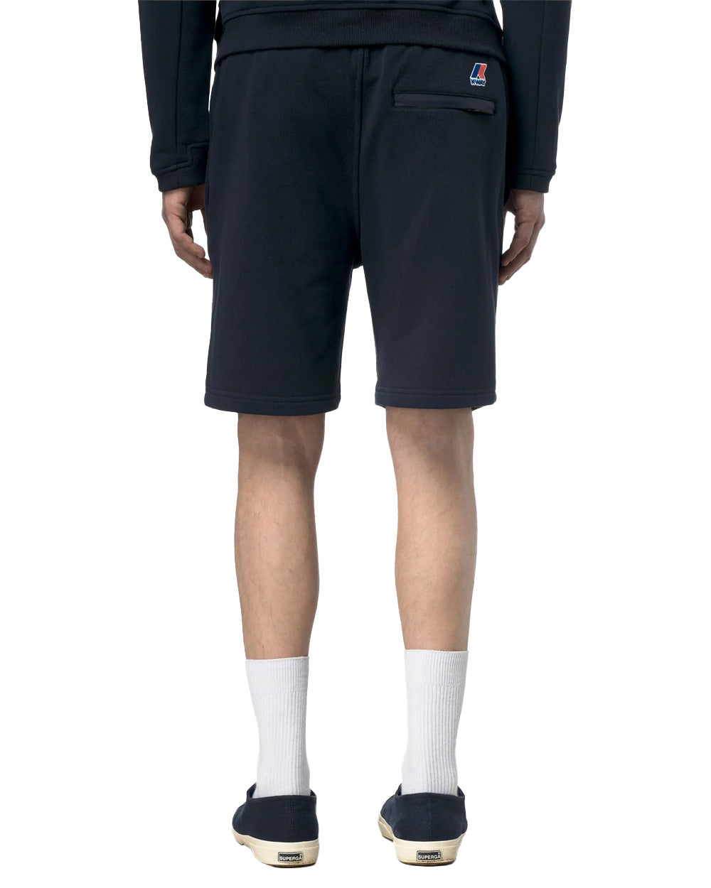 K-WAY Bermuda K-WAY uomo K5138GW CASIMIR POLY COTTON Blu tessuto felpa cotone poliestere vestibilità regolare logo K5138GW K89 
