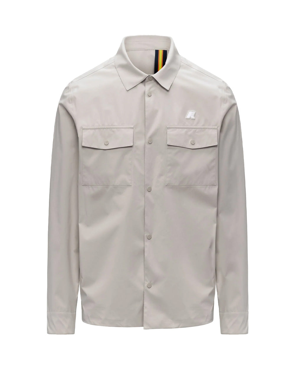 K-WAY Giubbino K-WAY uomo K5138MW UMBERT STRETCH 2LAYERS Beige antivento traspirante colletto camicia tasche<BR/> K5138MW 634 
